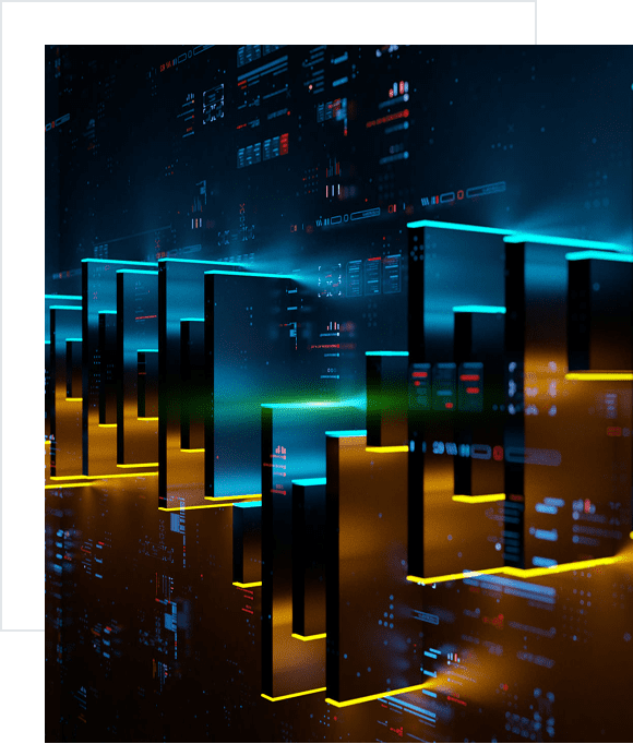 Sci-fi cyberpunk city with vibrant colors