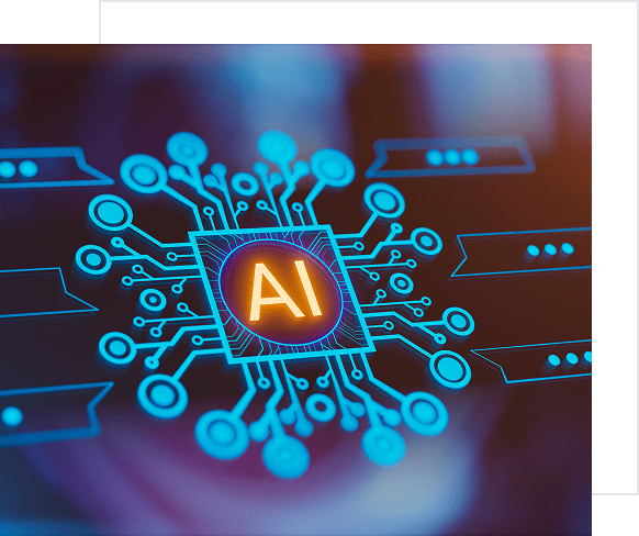 Futuristic AI technology concept