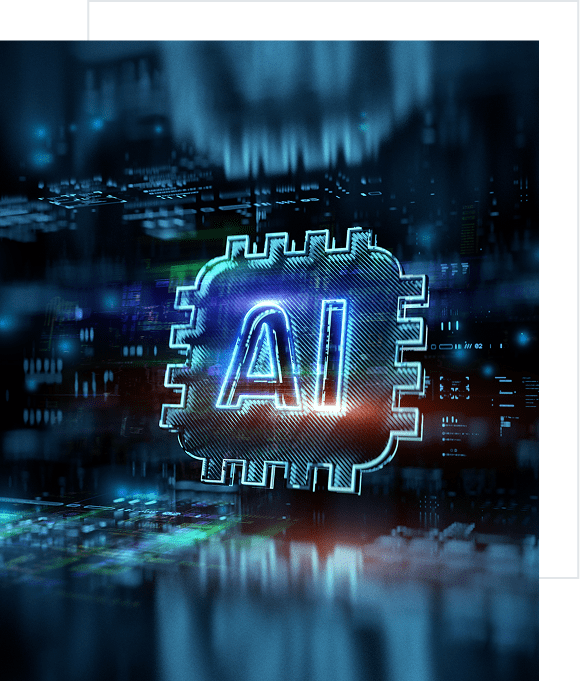 Futuristic AI technology concept illustration